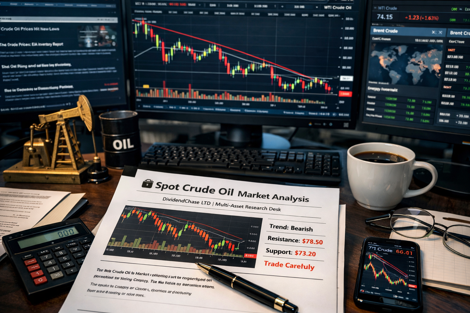 Spot Crude Oil — Midweek Outlook
