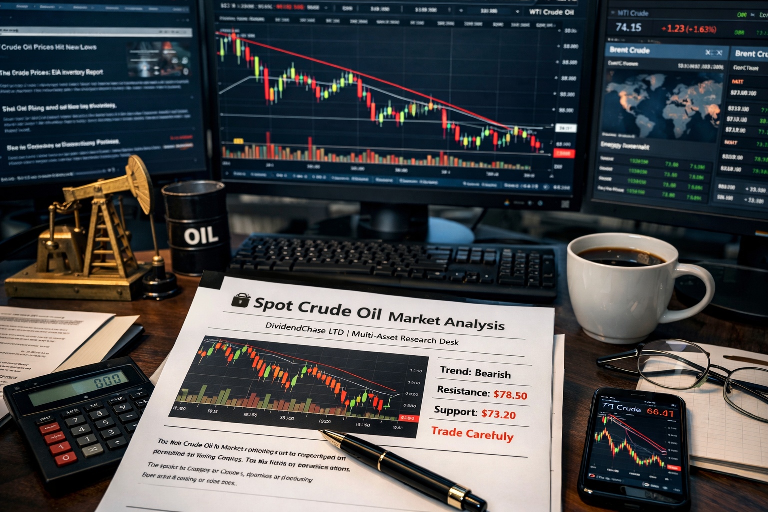 Spot Crude Oil — Midweek Outlook