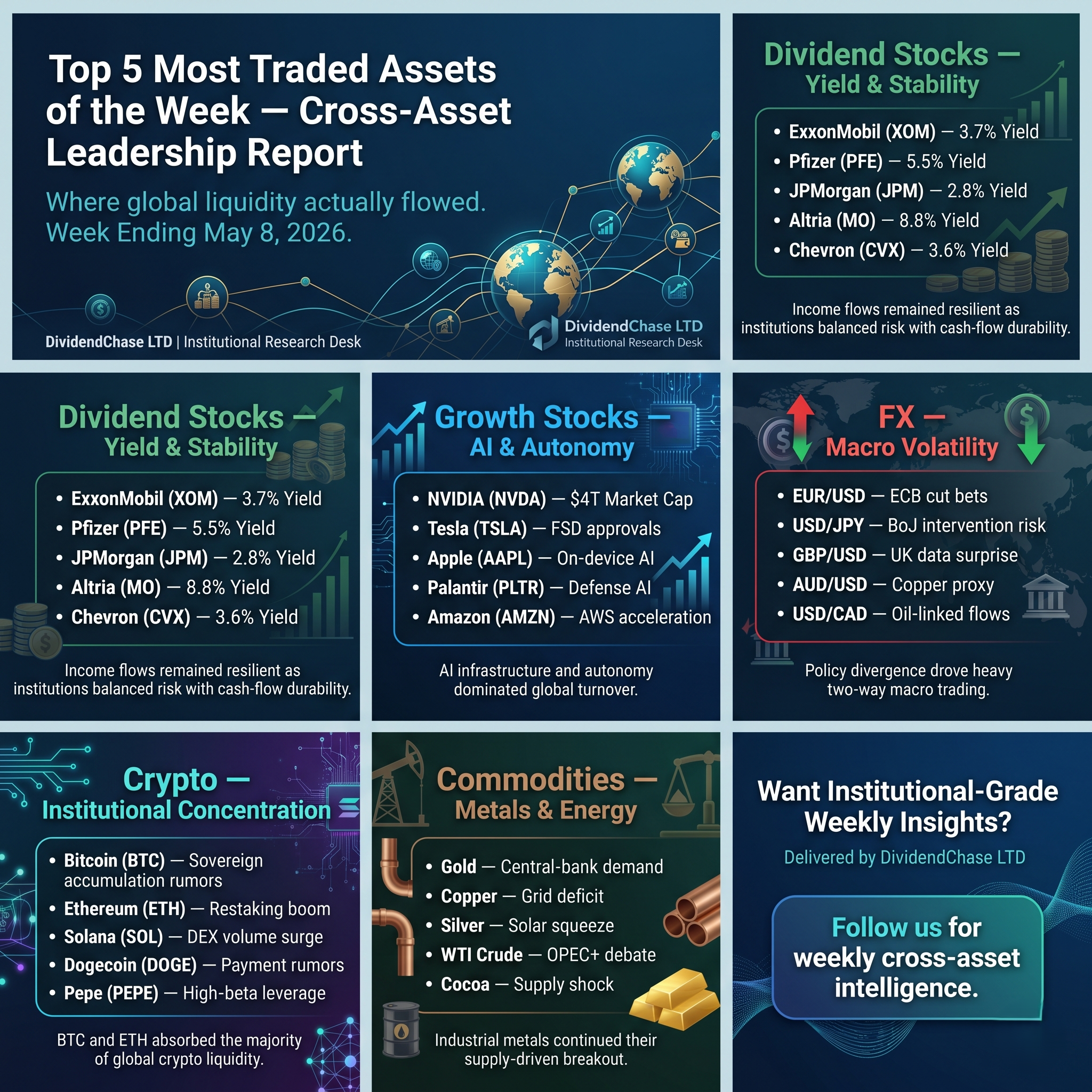 Top 5 Most Traded Assets Last Week