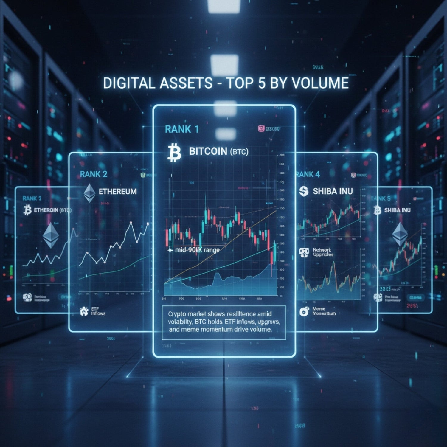 The 5 most traded digital assets last week