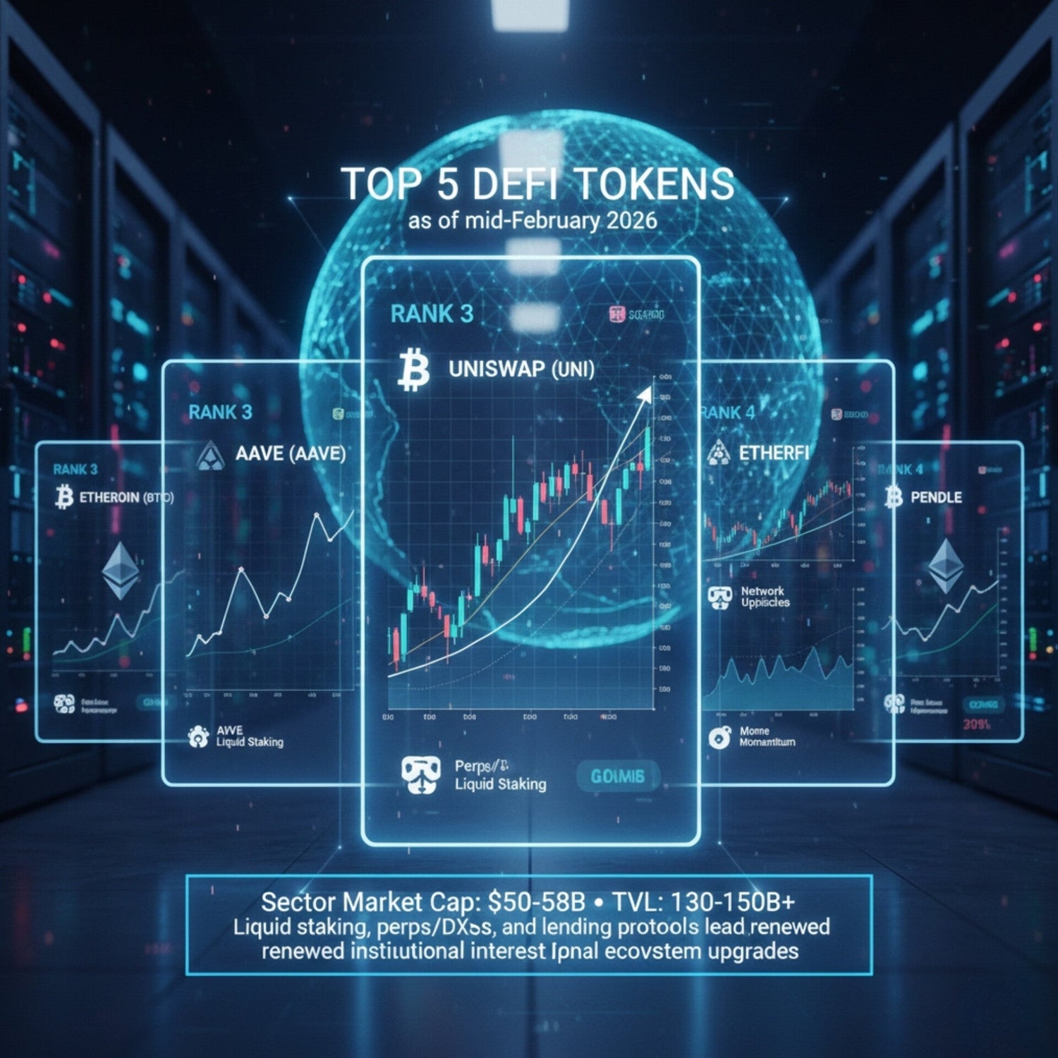 Top 5 DeFi Tokens (as of mid-February 2026)