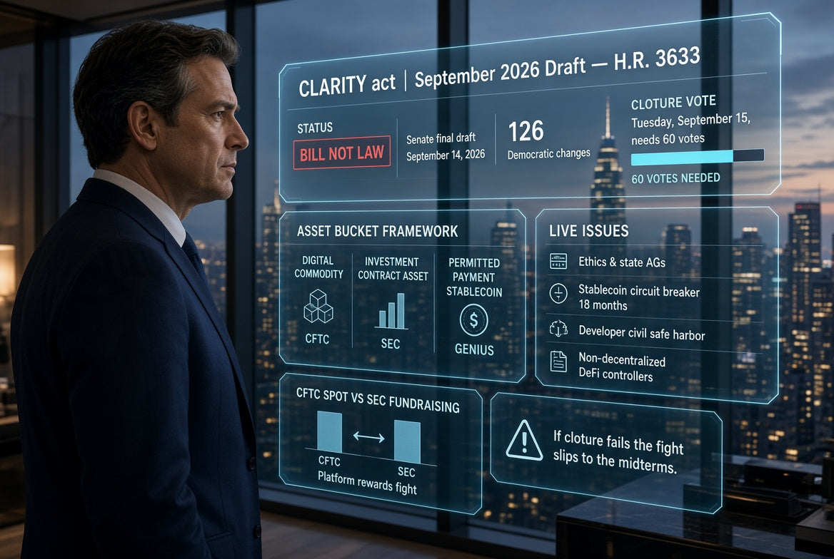 What the New CLARITY Act Text Actually Changes — And What It Doesn’t