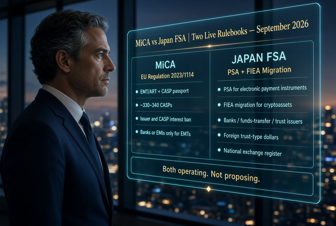 Two Rulebooks, Two Philosophies: MiCA vs Japan’s FSA